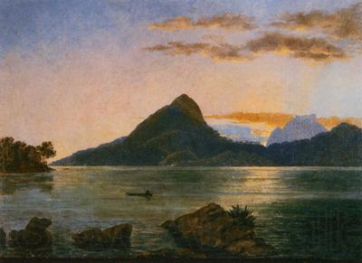 Felix-emile Taunay Rodrigo de Freitas Lagoon Norge oil painting art